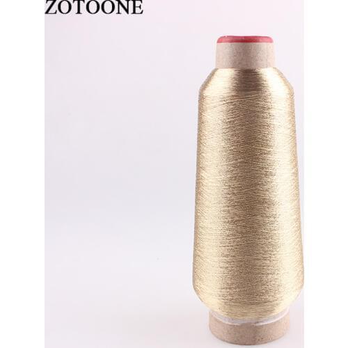 ZOTOONE 3500M/Roll Embroidery Gold Threads For Sewing Craft DMC Floss Metallic Machine DIY Sewing Fabric Accessories For Clothes