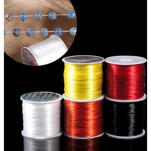 1mm 393inch/Roll Strong Elastic Crystal Beading Cord for Bracelets Stretch Thread String Necklace DIY Jewelry Making Cords Line