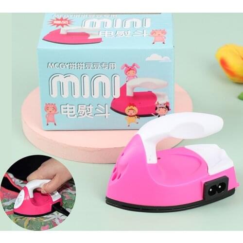 1Pc Piecing Beans Special Tools Mini Electric Iron Diy Accessories Small Portable Travel Craft Clothes Iron