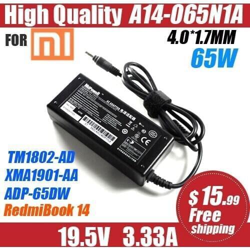 19.5V 3.33A FOR xiaomi Ruby 15.6 2019 RedmiBook14 PA-1650-70XM ADP-65DW XMA1901-DG YO BG laptop AC adapter Charger power supply