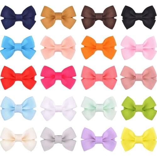20pcs/lot Kids Small Bows 2.1 Inch Hair Clip Girls Hair Bows Handmade Hairpins Summer new Headwear Hair Accessories Hair Clips