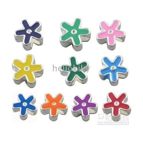 200 PCS MIXED COLOURS FLOWER BIG HOLE BEADS #19534