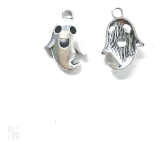 25 piezas fantasma de Halloween zinc estilo colgante de aleación de metal encantos para la fabricación de la joyería diy