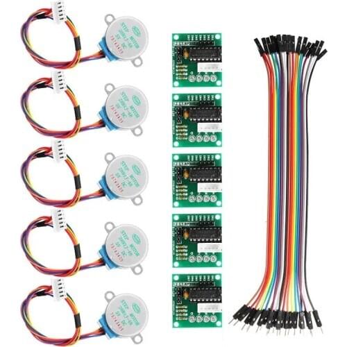 5Pcs/Lot 5V Stepper Motor With ULN2003 Driver Board Dupont Male to female Cable