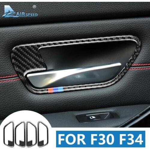 Airspeed for BMW F30 F34 Accessories BMW F30 F34 Sticker for BMW F30 F34 Carbon Fiber Interior Trim Door Handle Frame Stickers