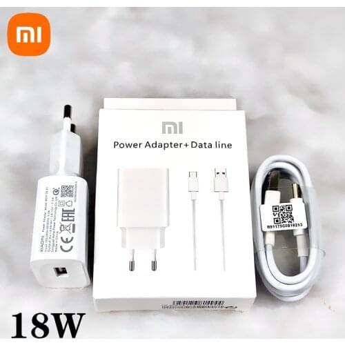 Xiaomi fast charger 18W QC3.0 Power Adapter USB Type C cable For Redmi note 7 8 pro Mix 2s Mi 6 6X 8 A2 A1 8 max3 mi 8 lite