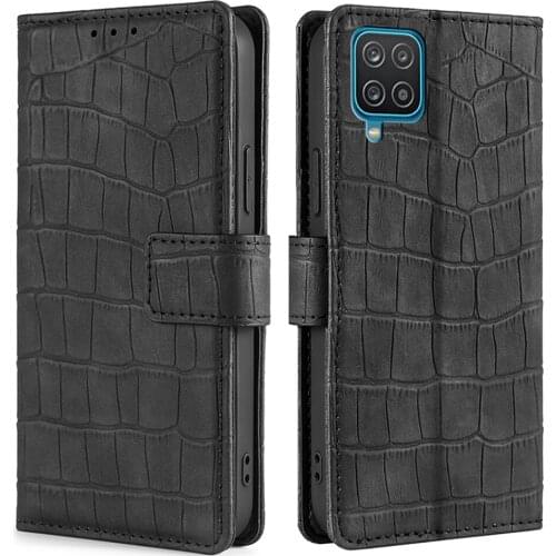 Crocodile Leather Wallet Cover Case for Samsung Galaxy M32 M325 SM-M325F M 32 Card Slot Cell Phone Bag Coque