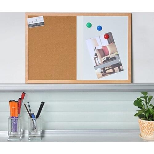Message Cork Board Wood Frame Whiteboard Drawing Combination Magnetic Boards Drop Shipping