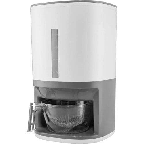 Rice Dispenser 20 Lbs Capacity with Measuring Cup - Stylish Airtight Kitchen Rice Storage Container