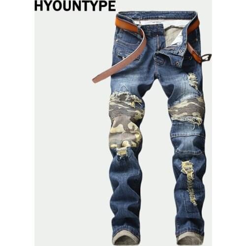 Мужские камуфляжные джинсы HYOUNTRPE China At AliExpress