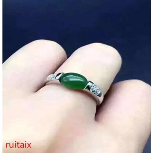 KJJEAXCMY fine jewelry 925 Pure silver inlay natural jasper gemstone womens ring jewelry orchid shaped