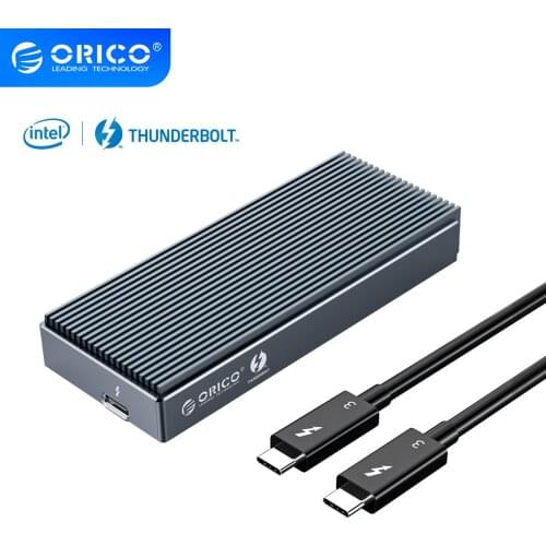 ORICO Thunderbolt 3 NVME M.2 SSD Enclosure 2TB Aluminum SSD Case USB C with 40Gbps Thunderbolt 3 C to C Cable For Laptop Desktop