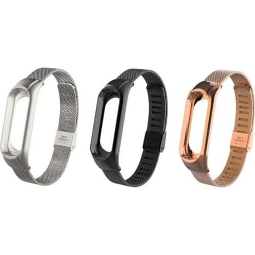 Screwless Stainless Steel metal band for Miband 5 strap Adjustable metal for Xiaomi Mi Band 4 3 2 Smart Wristband