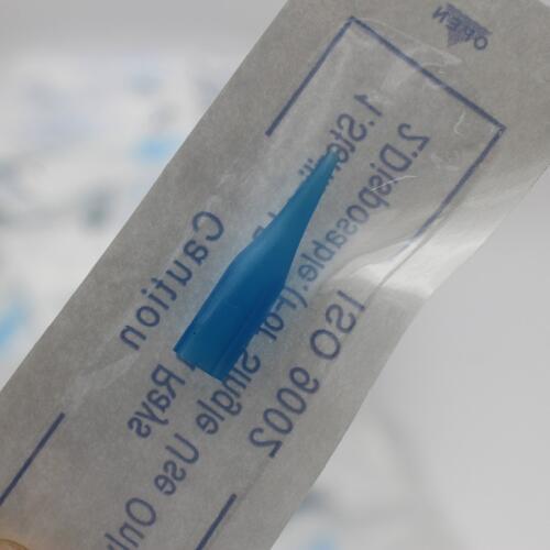 500Pcs 1RL Individually Packed Needle Tips Disposable Permanent Makeup Needle Nozzle Caps For Eyebrow Lips Tattoo Machine