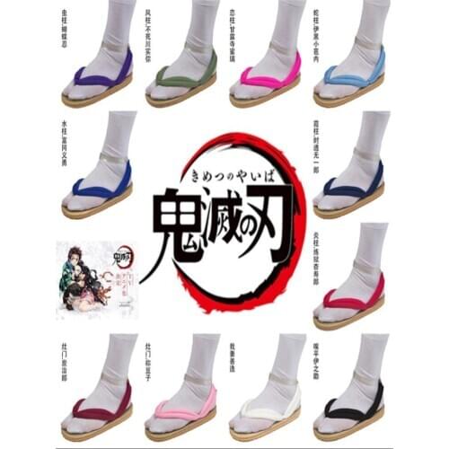 Demon Slayer Kimetsu No Yaiba Anime Cosplay Shoes Kamado Tanjirou Sandals Kamado Nezuko Geta Clogs Agatsuma Zenitsu Flip Flops