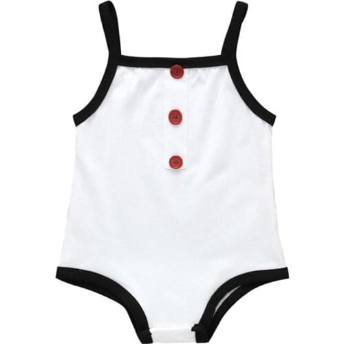 Solid Swimwear Newborn Infant Baby Boys Girls Solid Romper Bodysuit Clothes Sleeveless Solid Buttoned Swimwear biquini infantil