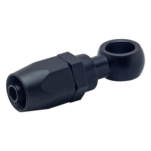 Blcak Aluminum AN6 -6 AN Hose End Swivel Fitting Adapter to Banjo 12mm Diameter 6AN 60-an6-o