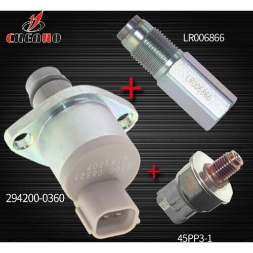 Whole set of three: Control Valve 1920QK 294200-0360 and Fuel Rail Pressur45PP3-1 8C1Q-9D280-AA and Fuel Pressure Valve LR006866