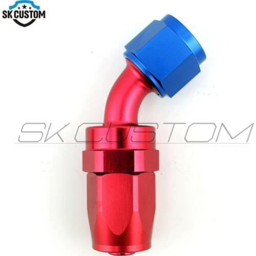 Sk custom AN6 Swivel Male Fitting Adapter Blue Red Color 45/90/120/150/180 Degree