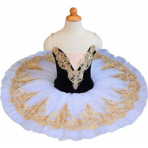 Black female professional ballet skirt fluffy yarn TUTU skirt performance dance costume little swan performance costume
