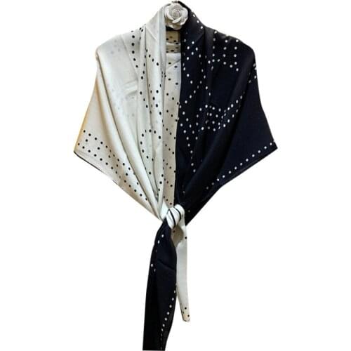 Dotted Line Horse Digital Printing Process Thickened Multi Shawl 70% Cashmere + 30% Silk Scarf Muffler By Hand KSR16