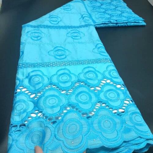 Party Q Latest Design 100% Cotton African Lace Fabric 2021 High Quality Pure Nigerian Swiss Voile In Switzerland