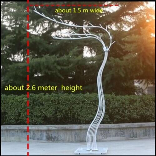 2.6M height white Cherry Blossoms Tree Road Leads with Iron Arch Frame Wedding Runner Aisle Column Shopping Malls Decoration