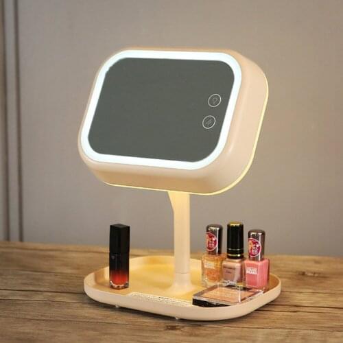 Led Make-up Mirror With Light Desktop Net Red Girl Fill Light Portable Small Mirror Dormitory Desktop Portable Make-up Mirro