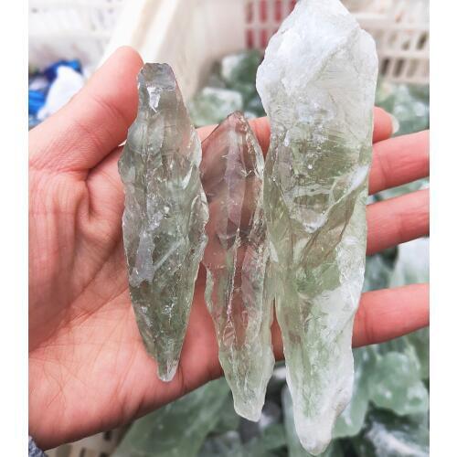 150g Raw Green crystal Specimen Natural green quartz Rough Stone Mineral samples healing