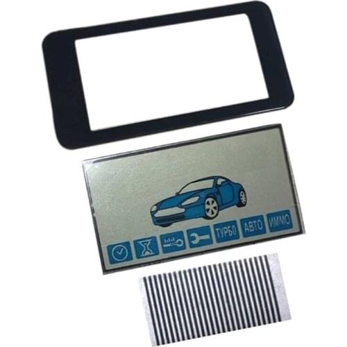 4PCS/lot E90 Lcd Display Flexible Cable + Key Glass Cover For Starline E90 E95 E60 E85 Car Remote Control Keychain Zebra Stripes