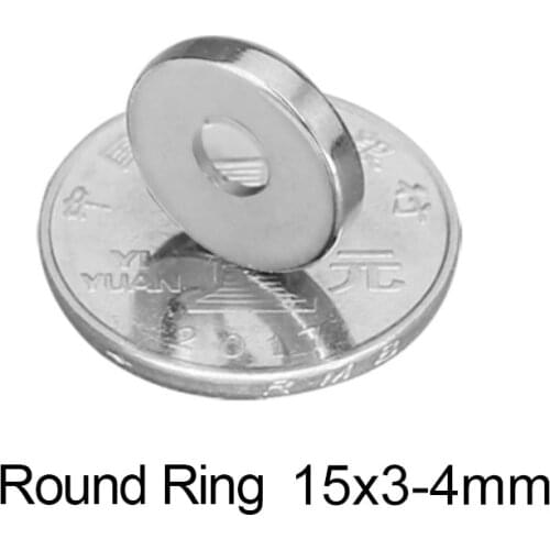 5~500PCS 15X3-4 mm Ring Loop Magnet Disc 15X3 mm Hole 4mm Round Magnets 15x3-4mm Neodymium Magnet Strong 15*3-4