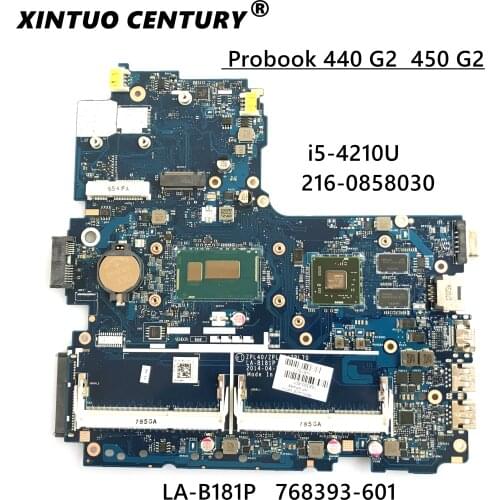 768393-601 768393-001 LA-B181P For HP Probook 450 G2 i5-4210U Notebook motherboard SR1EF 216-0858030 DDR3 Mainboard