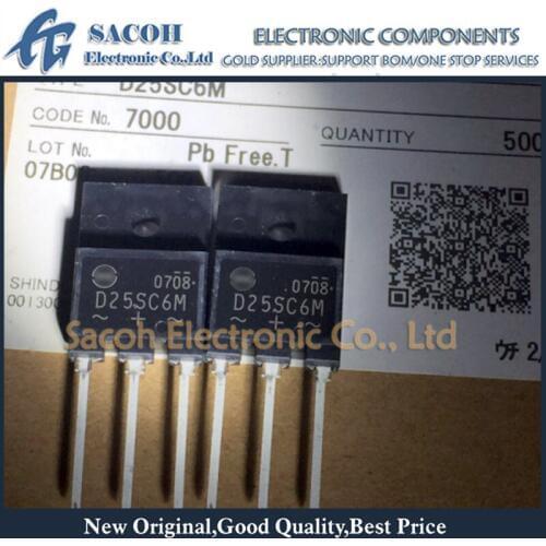 Free Shipping 10Pcs D25SC6M D25SC6MR S25SC6M DF25SC6M 25SC6M TO-3PF/TO-3P/TO-263 25A 60V Schottky Rectifiers