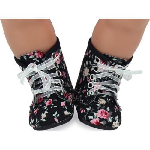 Flower shoes Wear Fit 17 inch 43cm Doll Born Baby Doll Accessories For Baby Birthday Festival Gift