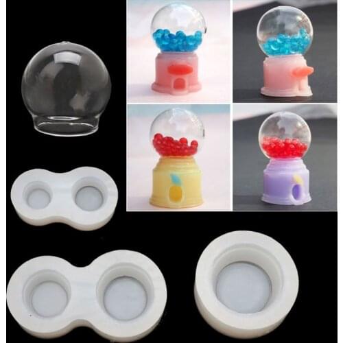 DIY Crystal Ball Glass Resin Mold Art Crafts Twirling Epoxy Resin Funny Game Machine Mold Twisting Machine Silicone Mold W0YA