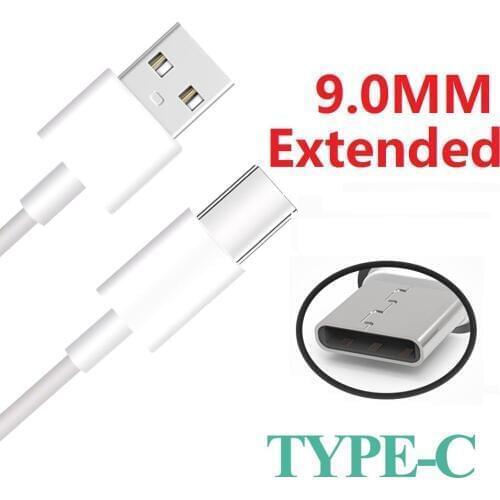 9mm Long Extended Connector Head USB Type C Cable Charging Cable adapter For Blackview Oukitel Umidigi Doogee USB Type-C Cabel