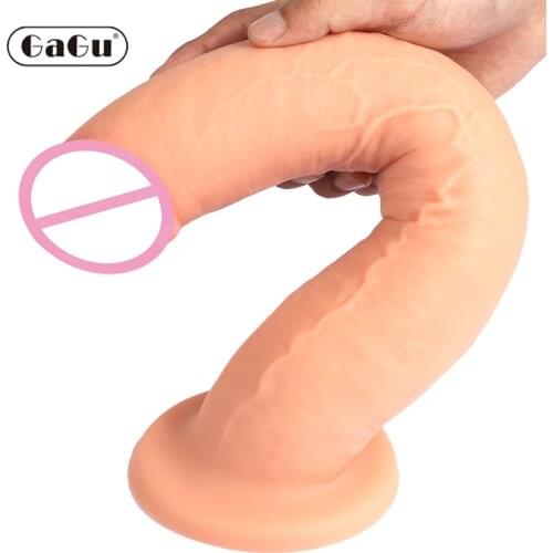 GaGu Huge Dildo Anal Realistic Big Dick Suction Cup Imitation Penis For Sex No Vibrator Masturbation Soft Silicone Adult Toys