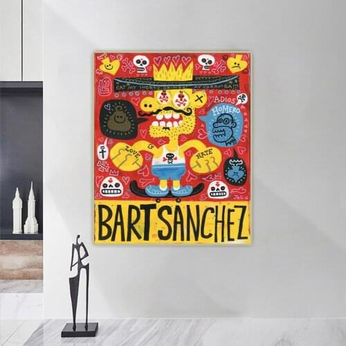 Jorge R. Gutierrez《Bart Sanchez》Canvas Oil Painting Art Aesthetic Picture Poster Wall Hanging Decor Home Living Room Decoration
