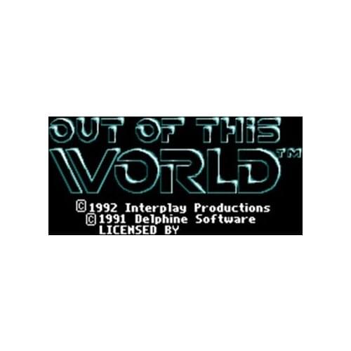 Out of This World NTSC Version 16 Bit 46 Pin Big Gray Game Card For USA Game Players