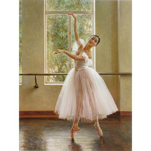 Elegant Ballet Girls with White Skirt Canvas Prints Modern Wall Art Paintings Modern Home Interior Decor Wall Art picture