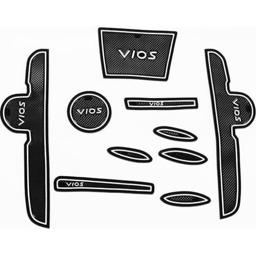 Carstyling Cup mat door anti-slip mat Interior modification sticker Car Accessories For Toyota Vios 2017 2018 2019 Non-slip mats