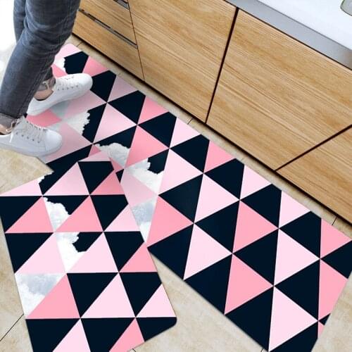 Nordic Style 3D Geometric Print Home Area Rugs Restaurant Kitchen Oil&Water Proof Room/bedroom Anti-Slip Carpet Decor Mat Living
