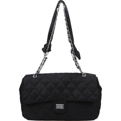 Small Fragrant Wind Bag Female Spring/summer 2021 New Korean Commuter INS One-shoulder Cross-body Bag Fashion Rhomb Chain Bag