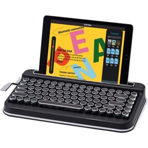 PENNA Retro Style Black Color Bluetooth Mechanical Keyboard 85Key Cherry MX Swift Keyclick Steam Punk Tablet/Phone/PC/MAC/iPAD