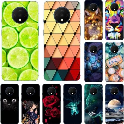 Fashion Printed Case For OnePlus One Plus 7t Oneplus7T 5G 1+7t Cover Cool Cute Animal Fruit soft silicone Phone Case Shell