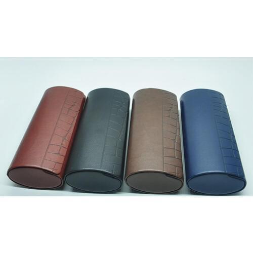 Mens Leather Glasses Case Waterproof Hard Frame Glasses Case Womens Reading Glasses Case Multicolor Pattern Glasses Case