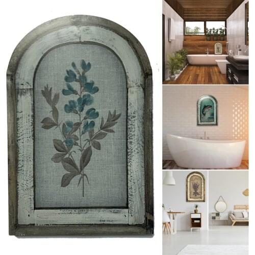 Old-fashioned Painting Wall Art Hanging Vintage Frameless Printed Bathroom Decor for Home Living Room Bedroom GQ