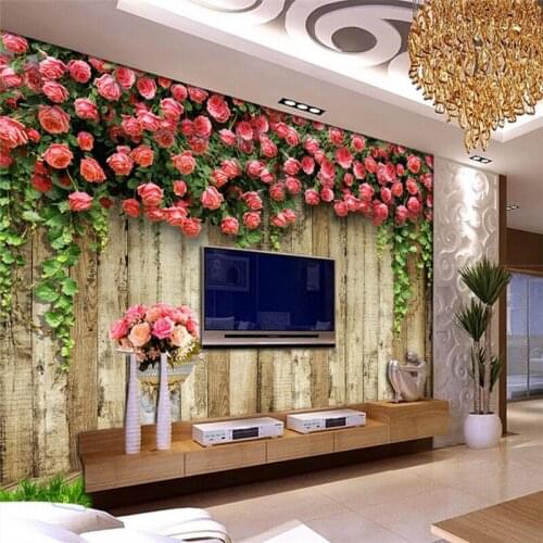 Beibehang Wallpaper Mural Wall Stickers Fantasy Pink Rose Rose Peace Prayer TV Background Wall papel de parede