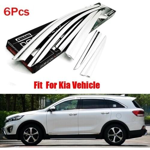 New 1 Set Windows Chrome Vent Visors Rain Guard Sun Shield Deflectors For Kia Vehicle