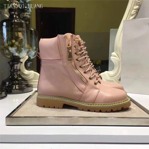 2018 New Style Classic Fashion Design Woman Ankle Boots Genuine Leather Women Winter Boots Shoes High Quality Shoes